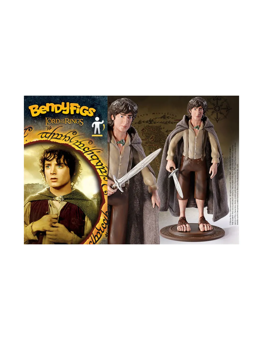 Figura en miniatura Frodo Baggins del Señor de los Anillos, Toyllectible Bendyfigs