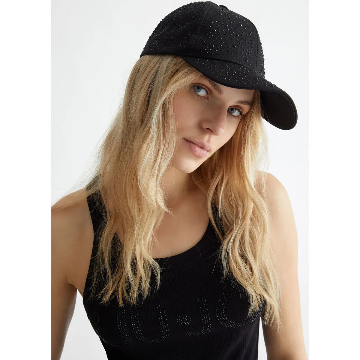 Gorra de béisbol con strass