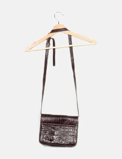 Hakei Bolso marrón estampado