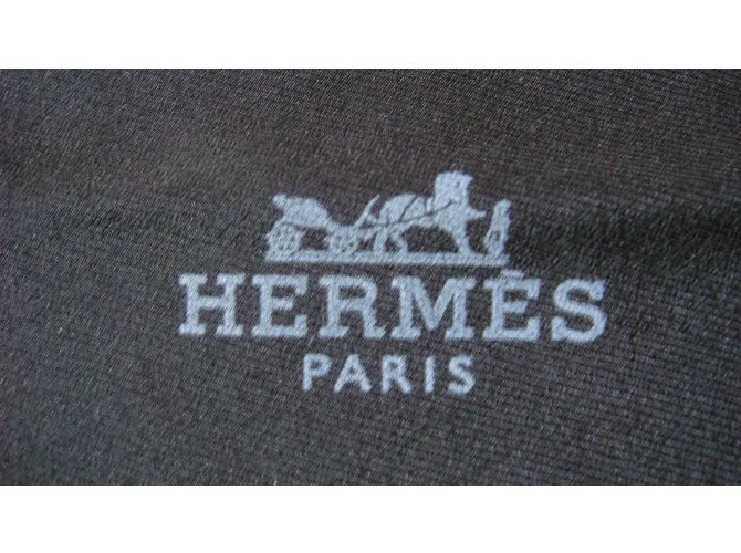 Hermès Bufanda de seda Negro 