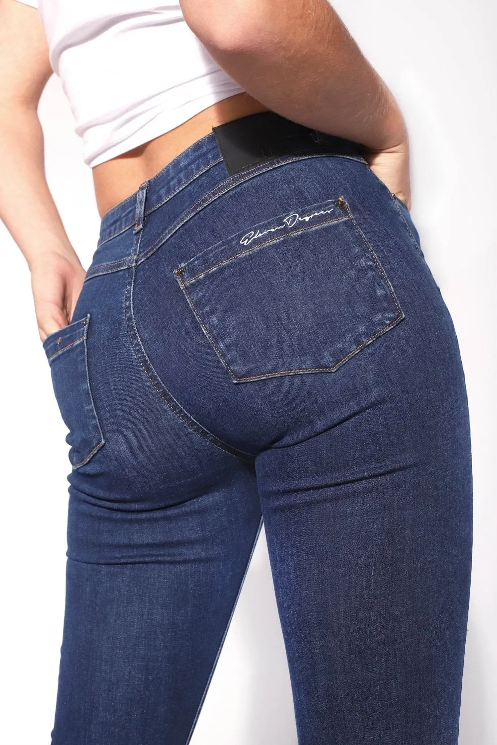 HIGH WAISTED SUPER SKINNY JEANS INDIGO WASH