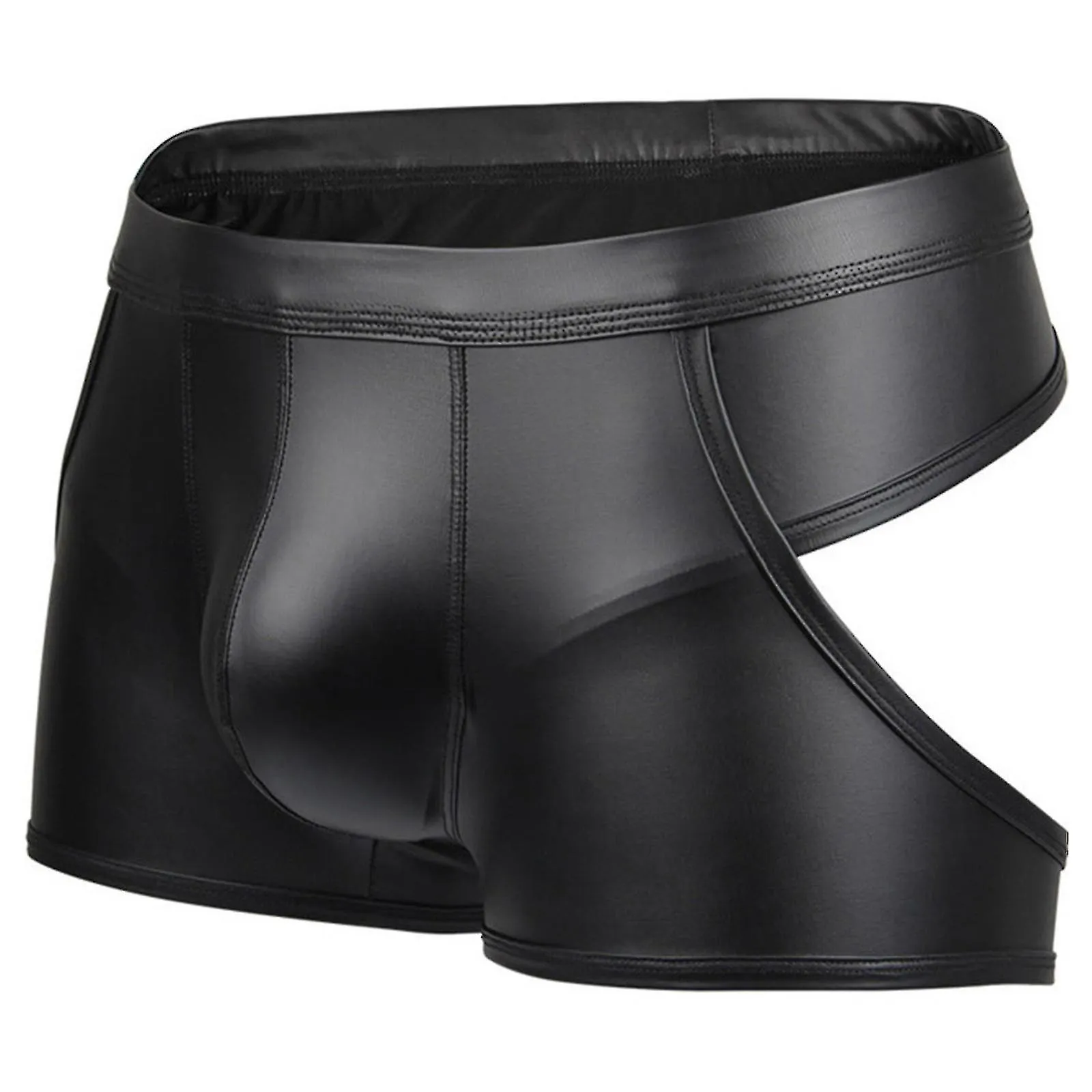 Hombres Sexy Tanga Faux Cuero Lencería Breves Ropa Interior Boxer Shorts Shorts String Stcyv