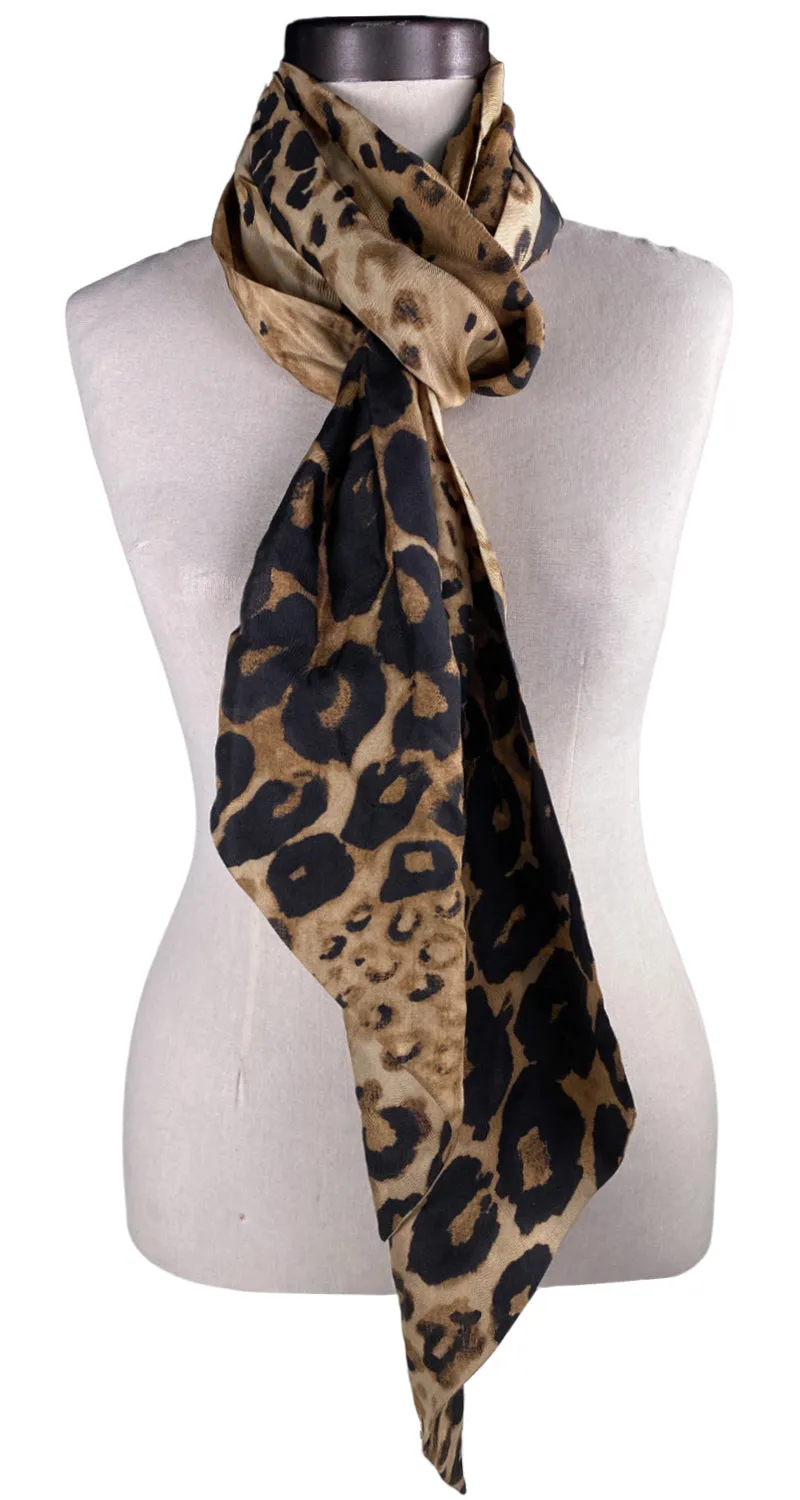 INTERMIX Pañuelo Seda Leopardo INTERMIX
