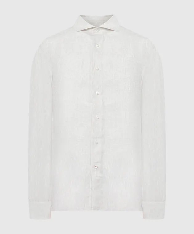 ISAIA Beige linen shirt