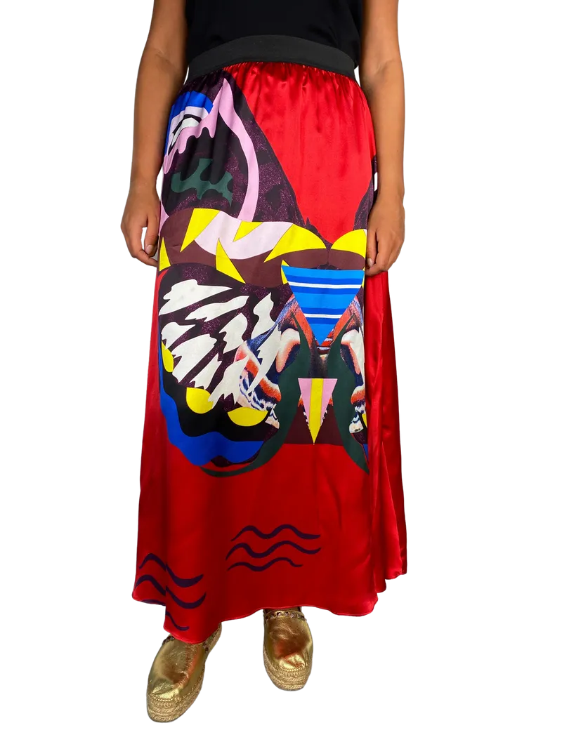 JAZMIN CHEBAR Pollera Seda Red