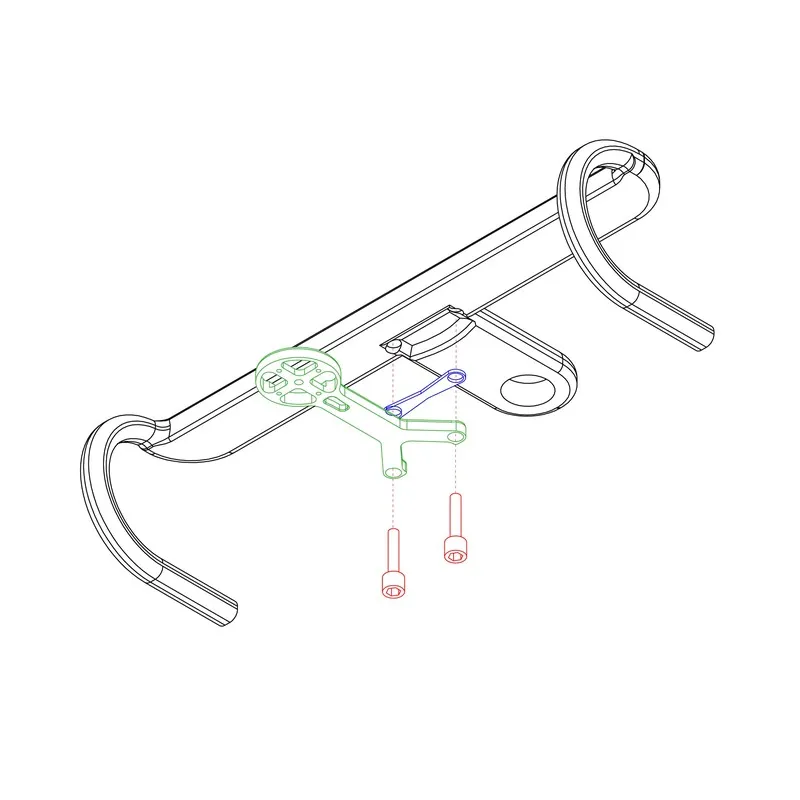 JRC Underbar Mount for Cannondale Knot Handlebar | Wahoo | Red