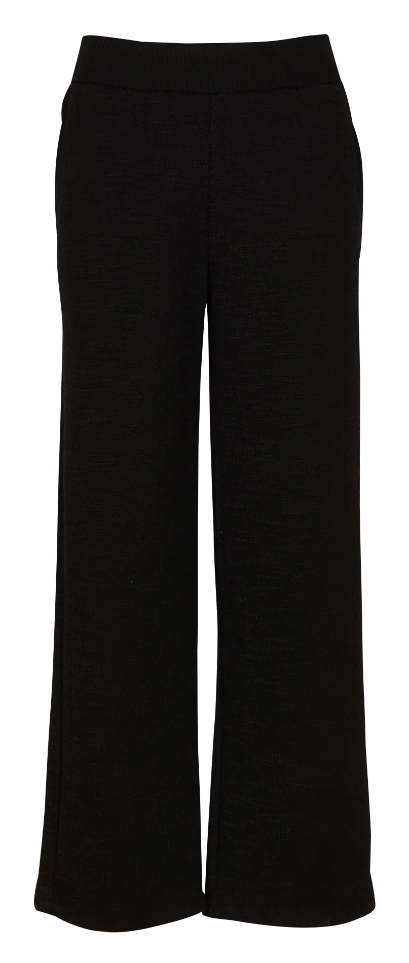 LA FEE MARABOUTEE Pantalón recto de mezcla de algodón en negro