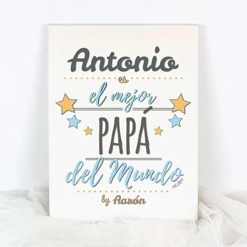 Lienzo EL Mejor Papá del Mundo