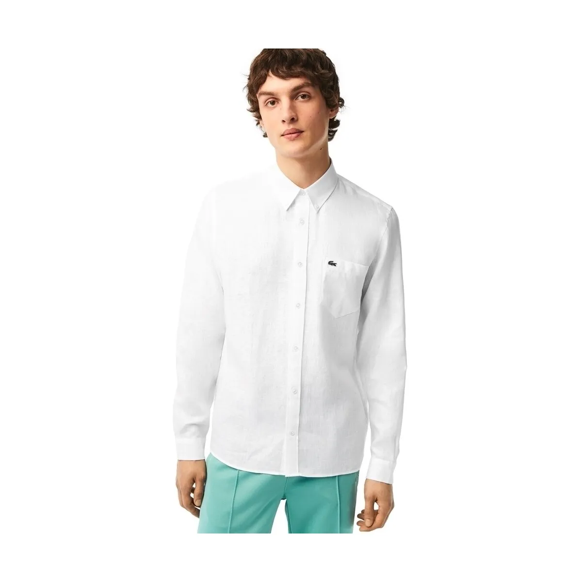 LINEN CASUAL SHIRT  BLANC