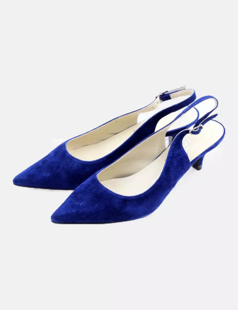 Lorena Zapato azul ante