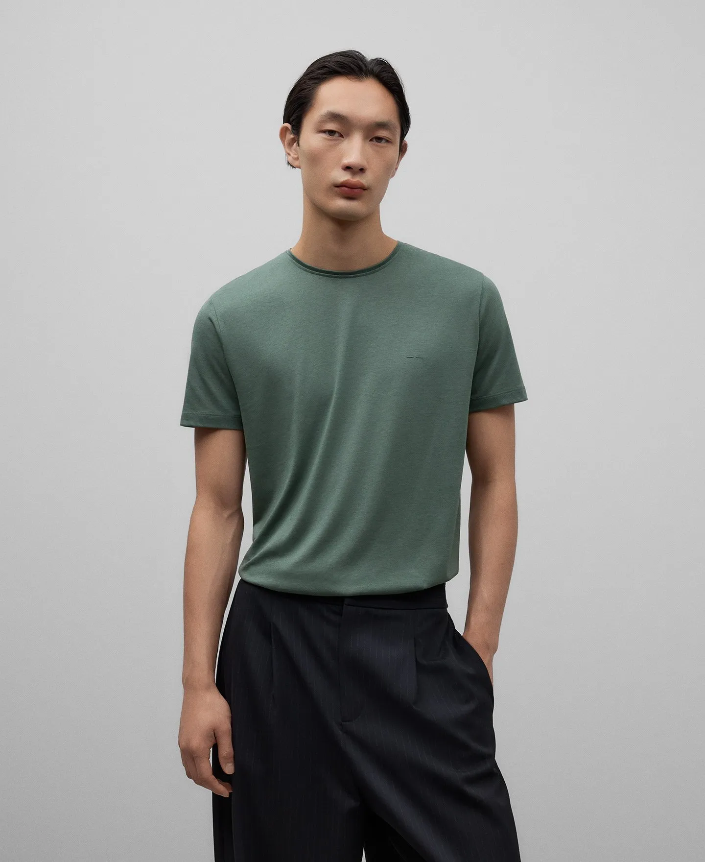LYOCELL AND COTTON TSHIRT MAN