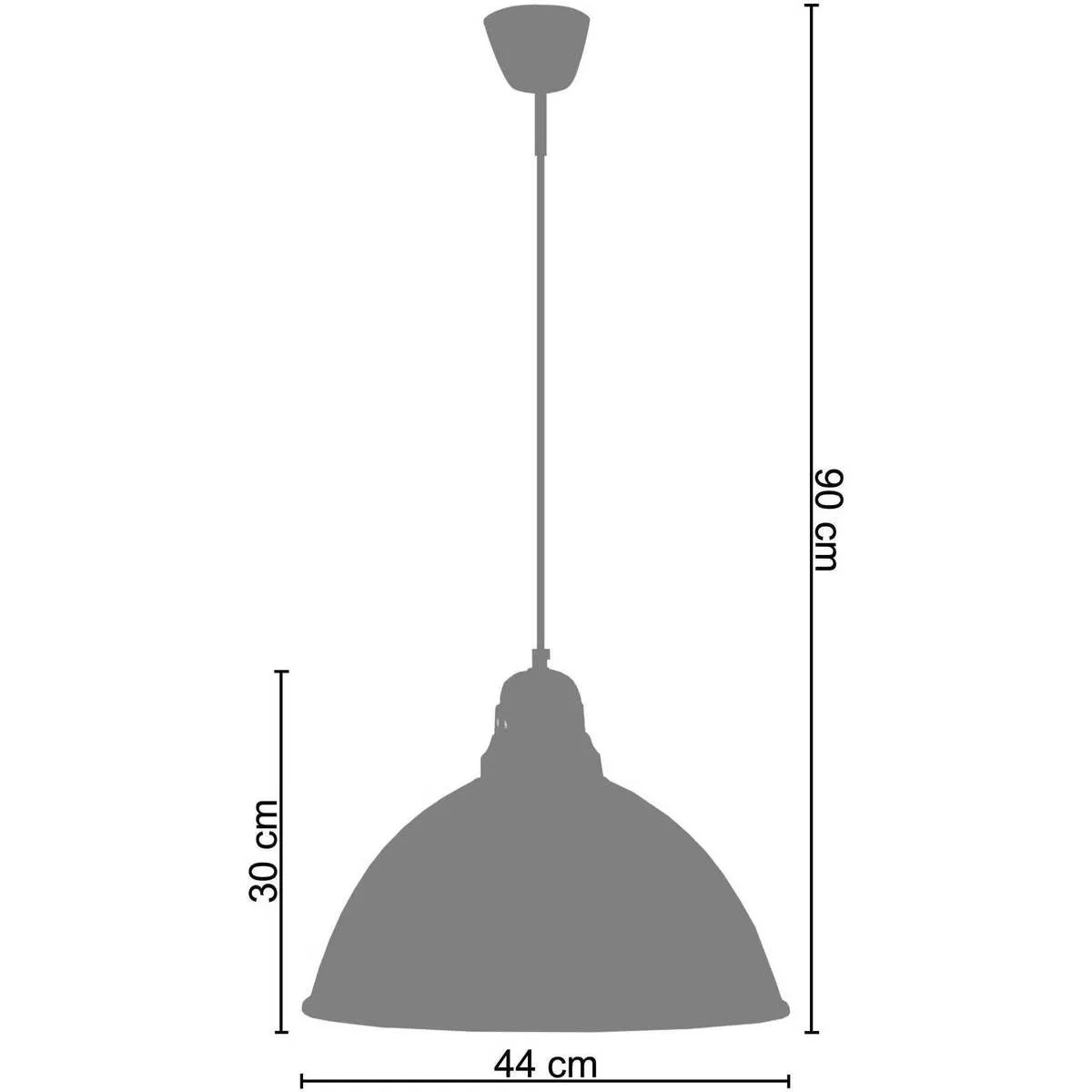 Lámpara colgante redondo metal turquesa