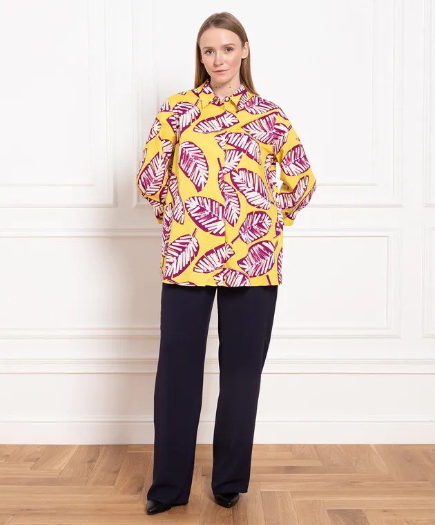 Marina Rinaldi Yellow shirt with a print