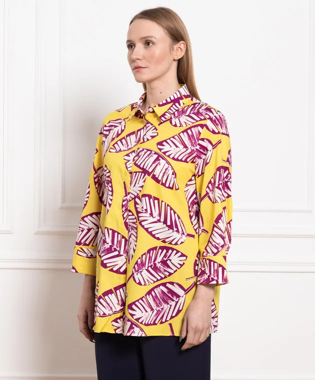 Marina Rinaldi Yellow shirt with a print