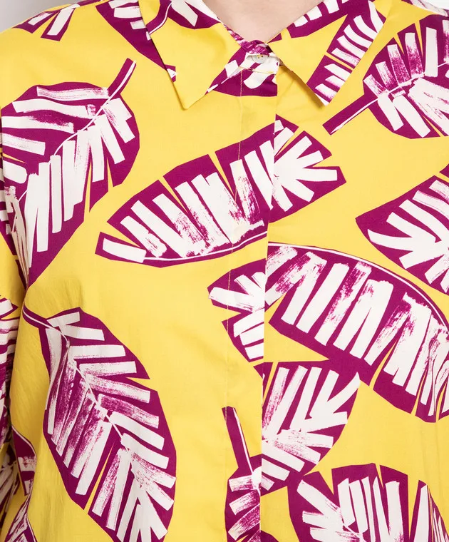 Marina Rinaldi Yellow shirt with a print