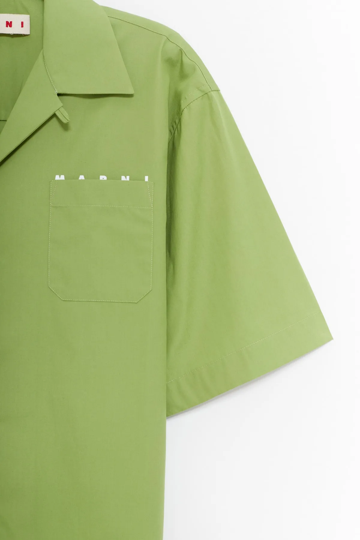 MARNI GREEN KIWI BOWLING LOGO SHIRT