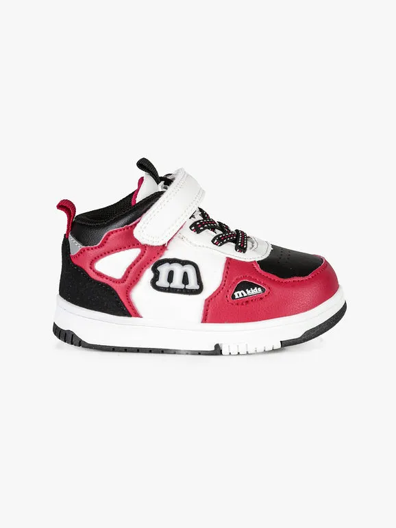Melania Zapatillas altas para niños con tira de velcro.