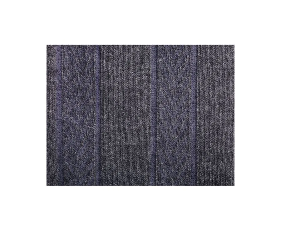 Men's Anthracite Grey Thick Cotton Socks with herringbone style