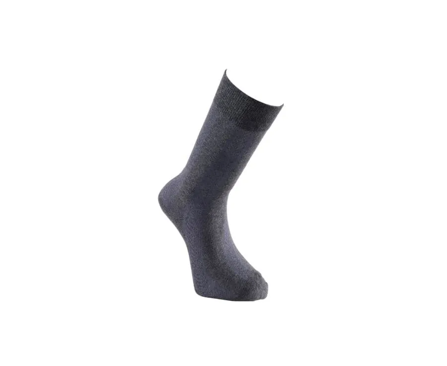 Men's Anthracite Grey Thick Cotton Socks with herringbone style