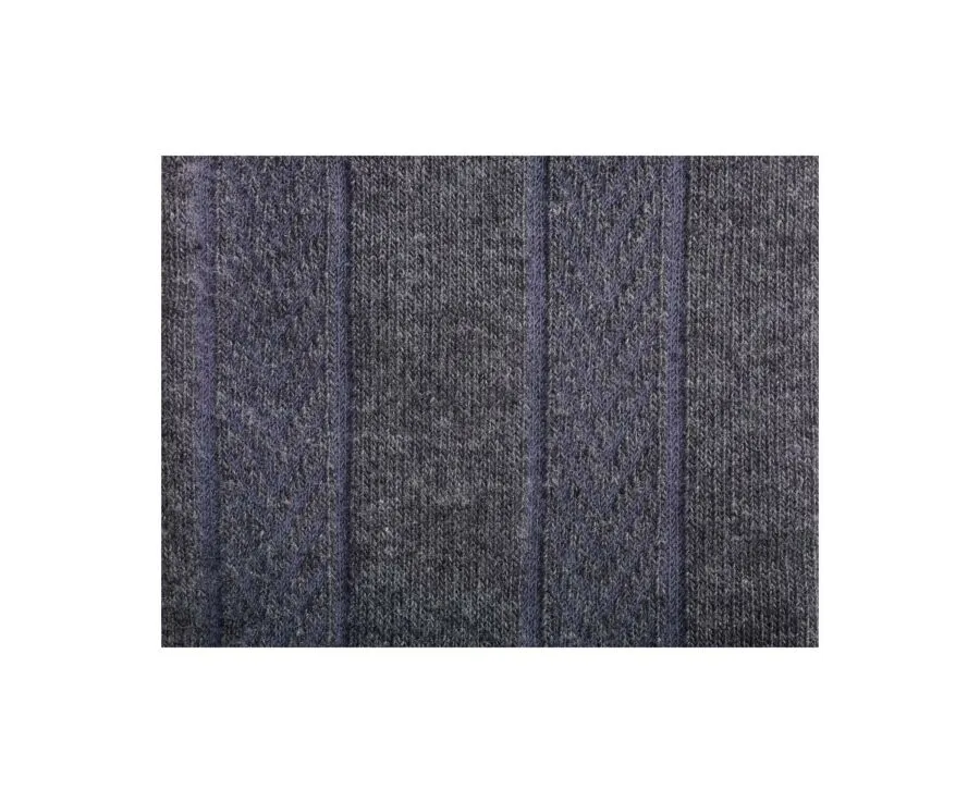 Men's Anthracite Grey Thick Cotton Socks with herringbone style