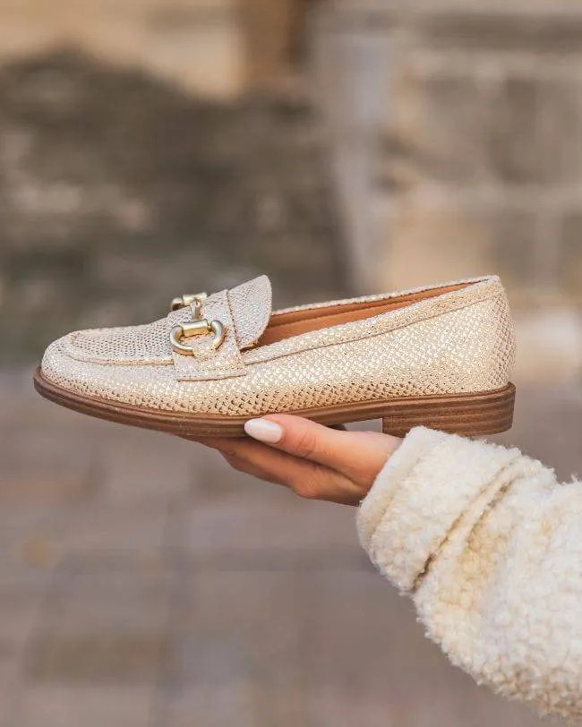 MOCASíN DE MUJER EN COLOR DORADO  ZéLIE