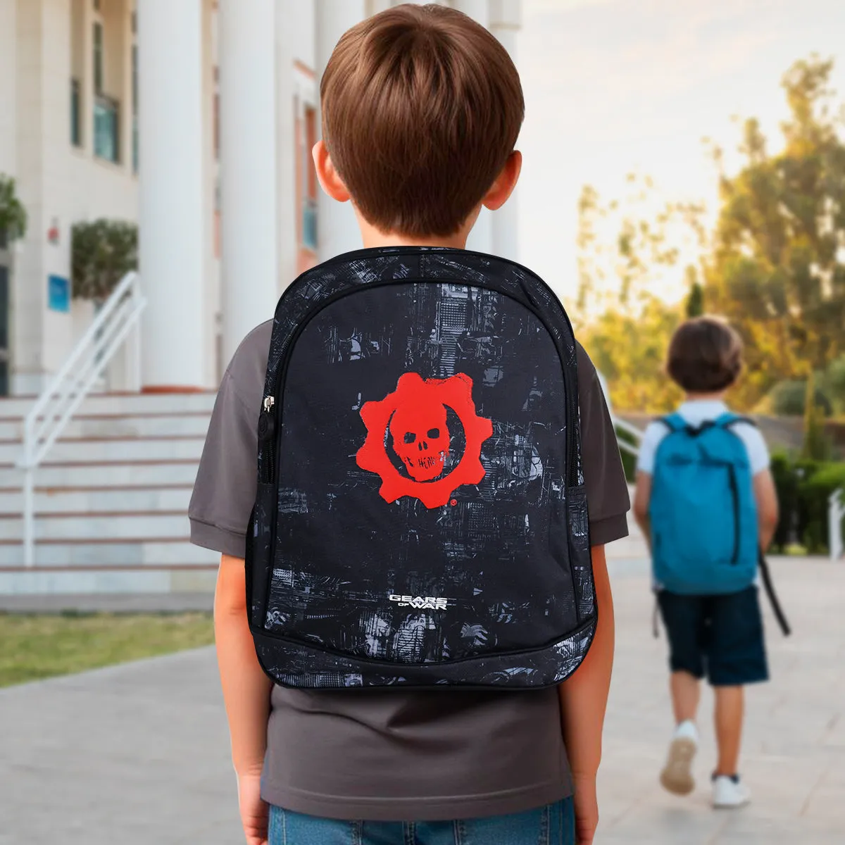 Mochila Clásica Escolar con Diseo de Gears of War