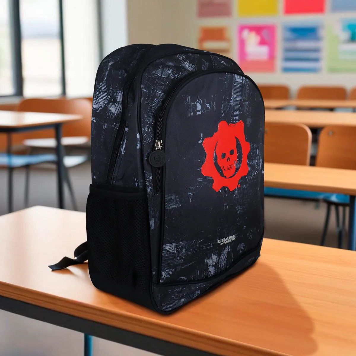 Mochila Clásica Escolar con Diseo de Gears of War