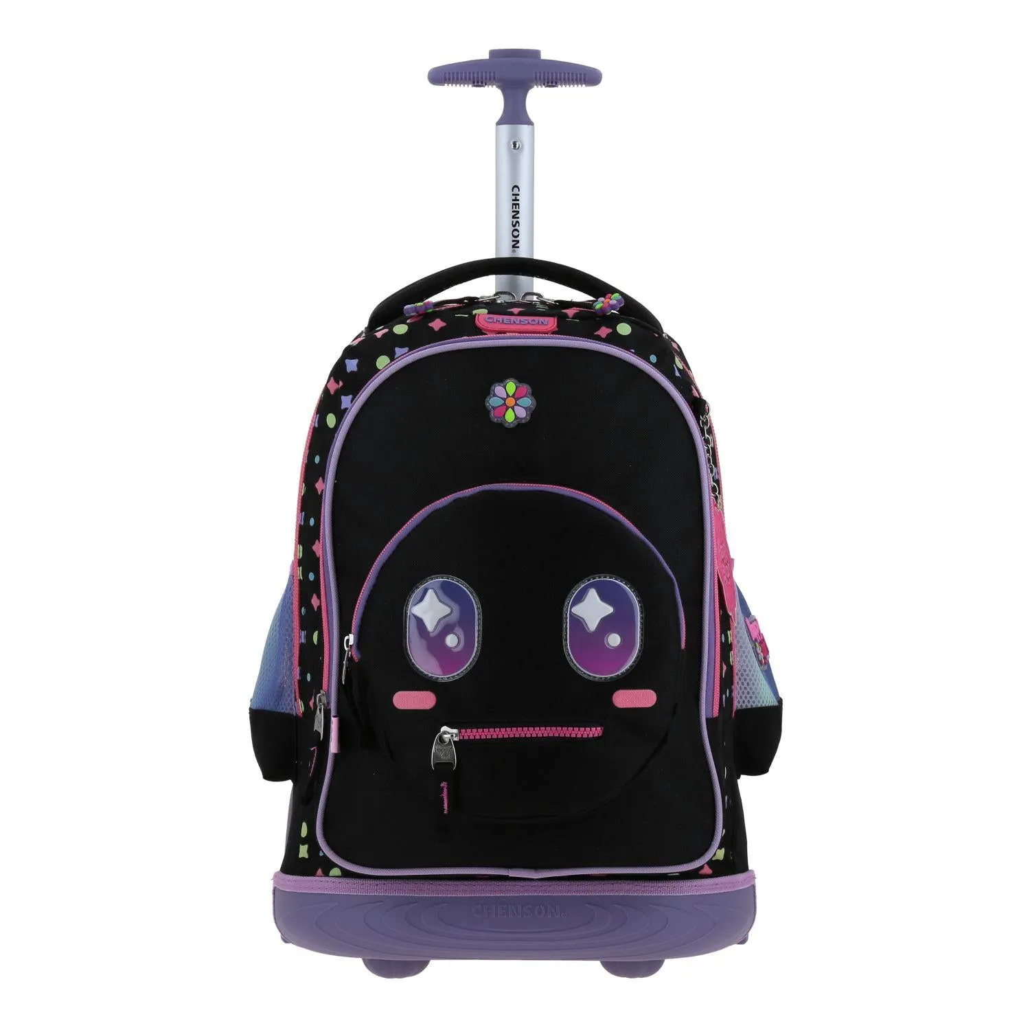 Mochila Con Ruedas Negra Para Nia Happy Girl By Chenson Vom