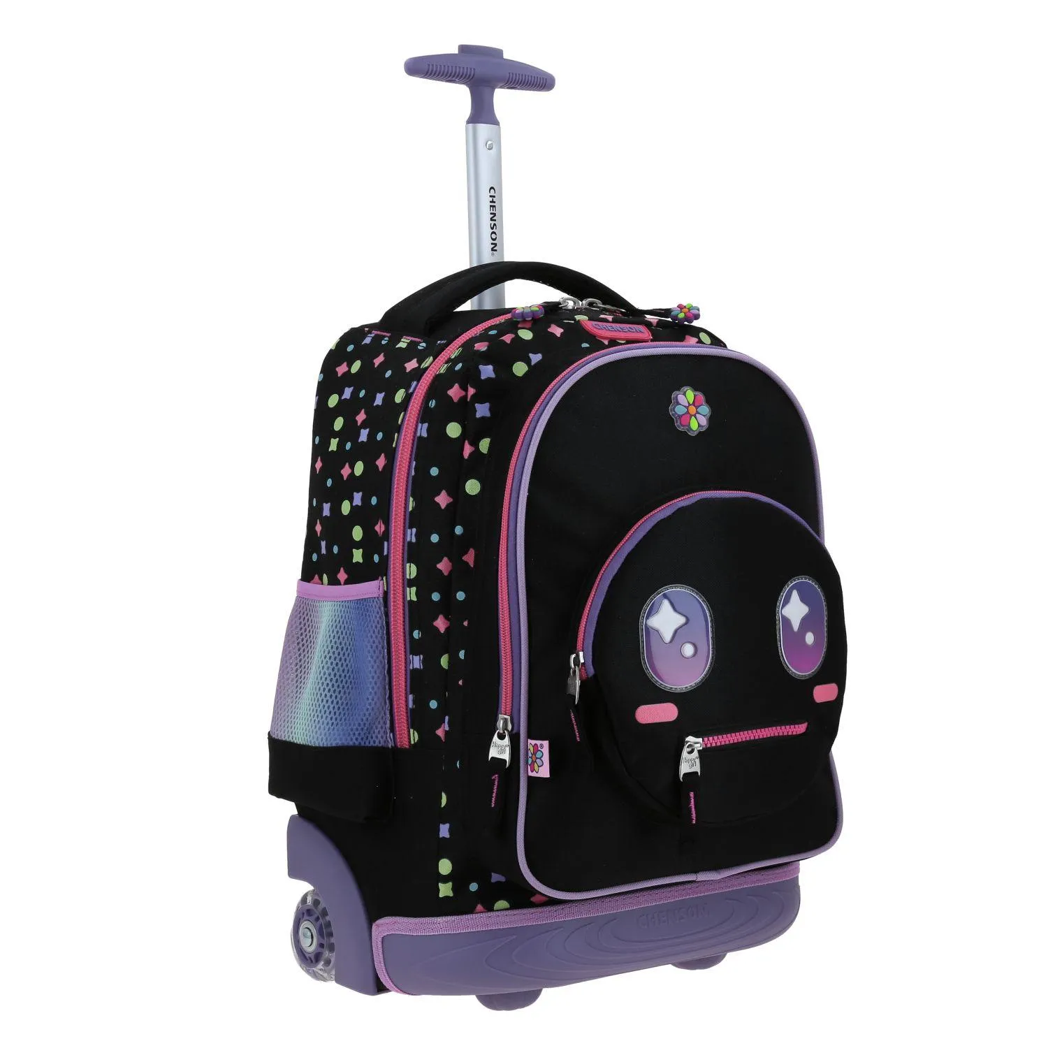 Mochila Con Ruedas Negra Para Nia Happy Girl By Chenson Vom