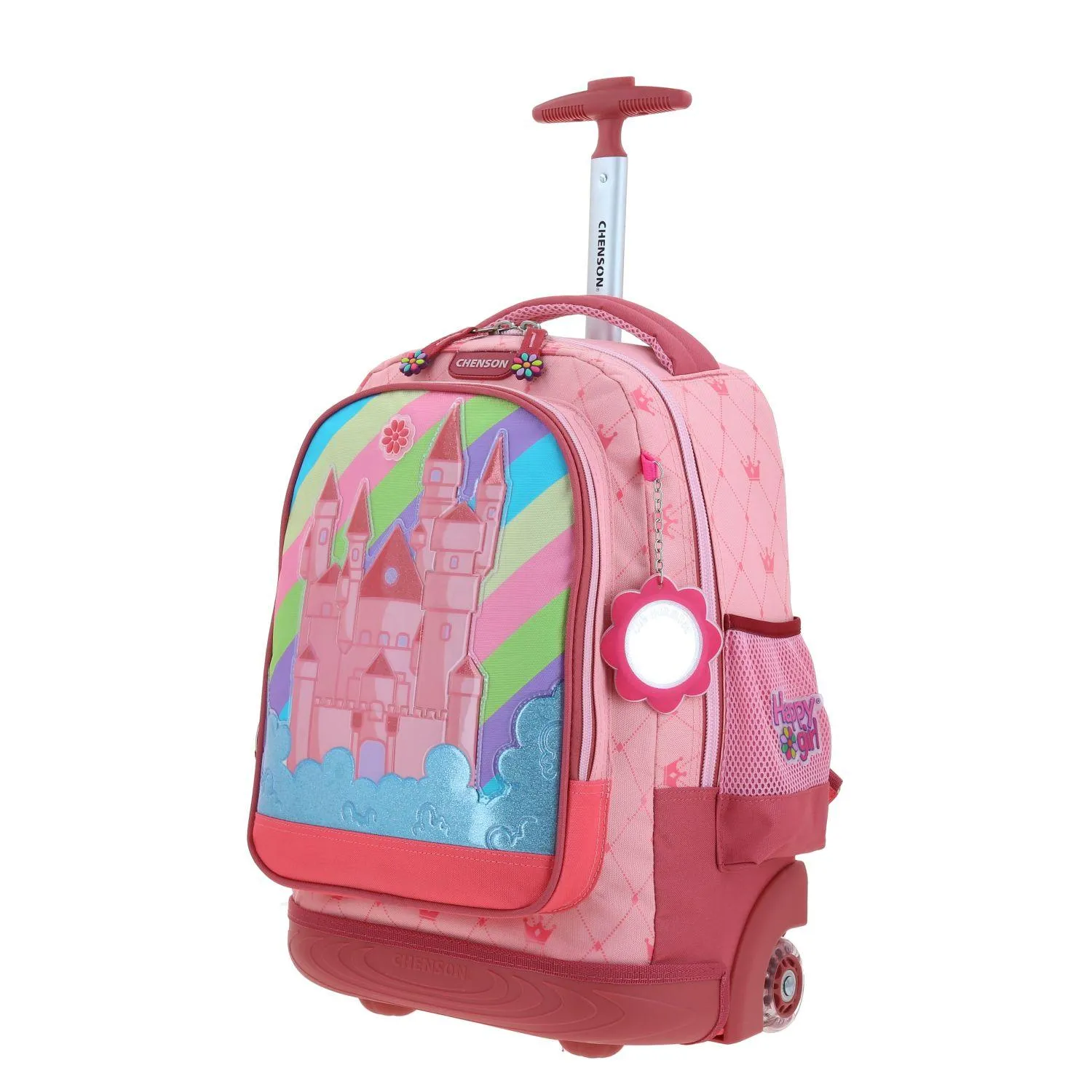 Mochila Con Ruedas Rosa Grande Para Nia Happy Girl By Chenson Cast