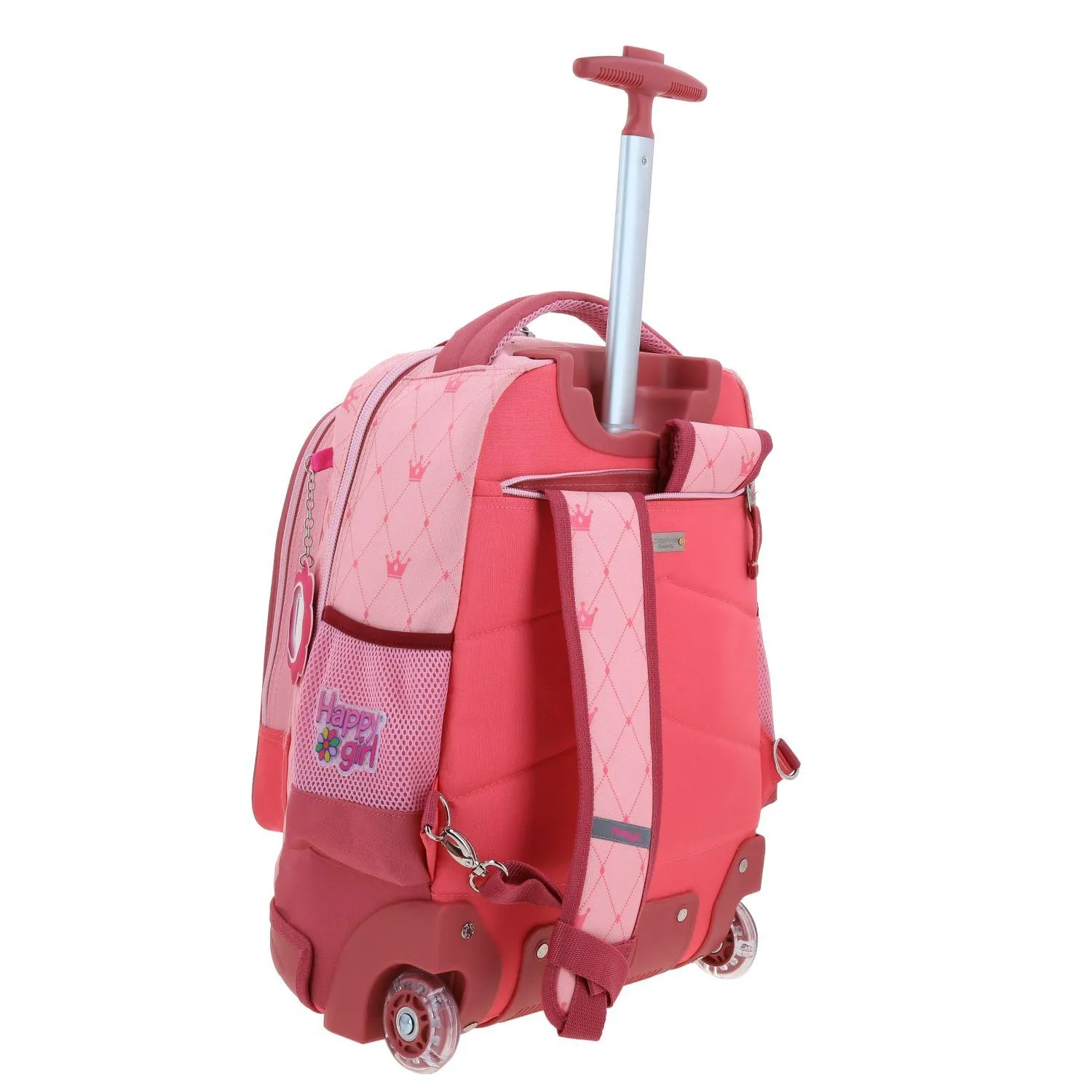 Mochila Con Ruedas Rosa Grande Para Nia Happy Girl By Chenson Cast