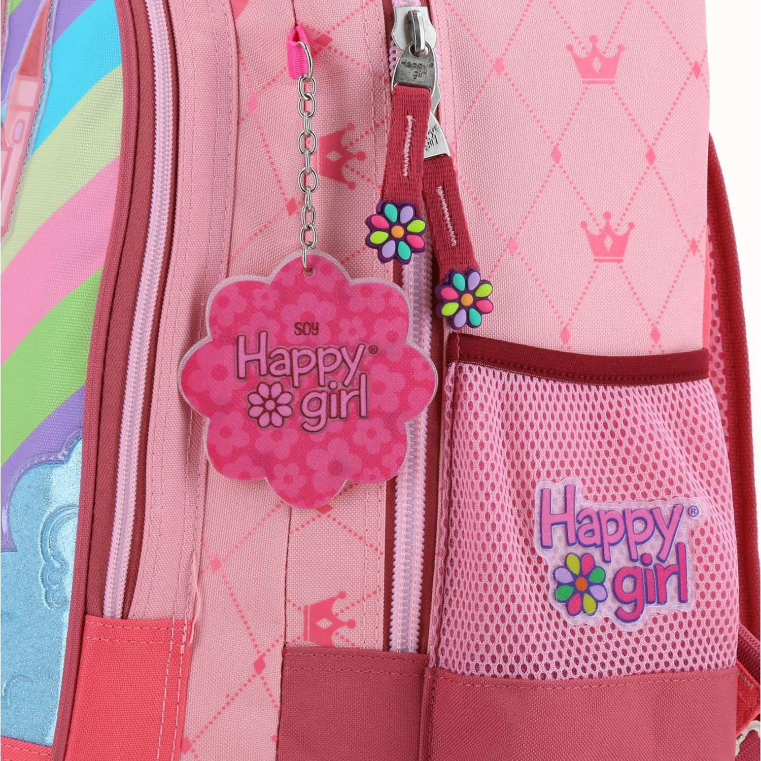 Mochila Con Ruedas Rosa Grande Para Nia Happy Girl By Chenson Cast