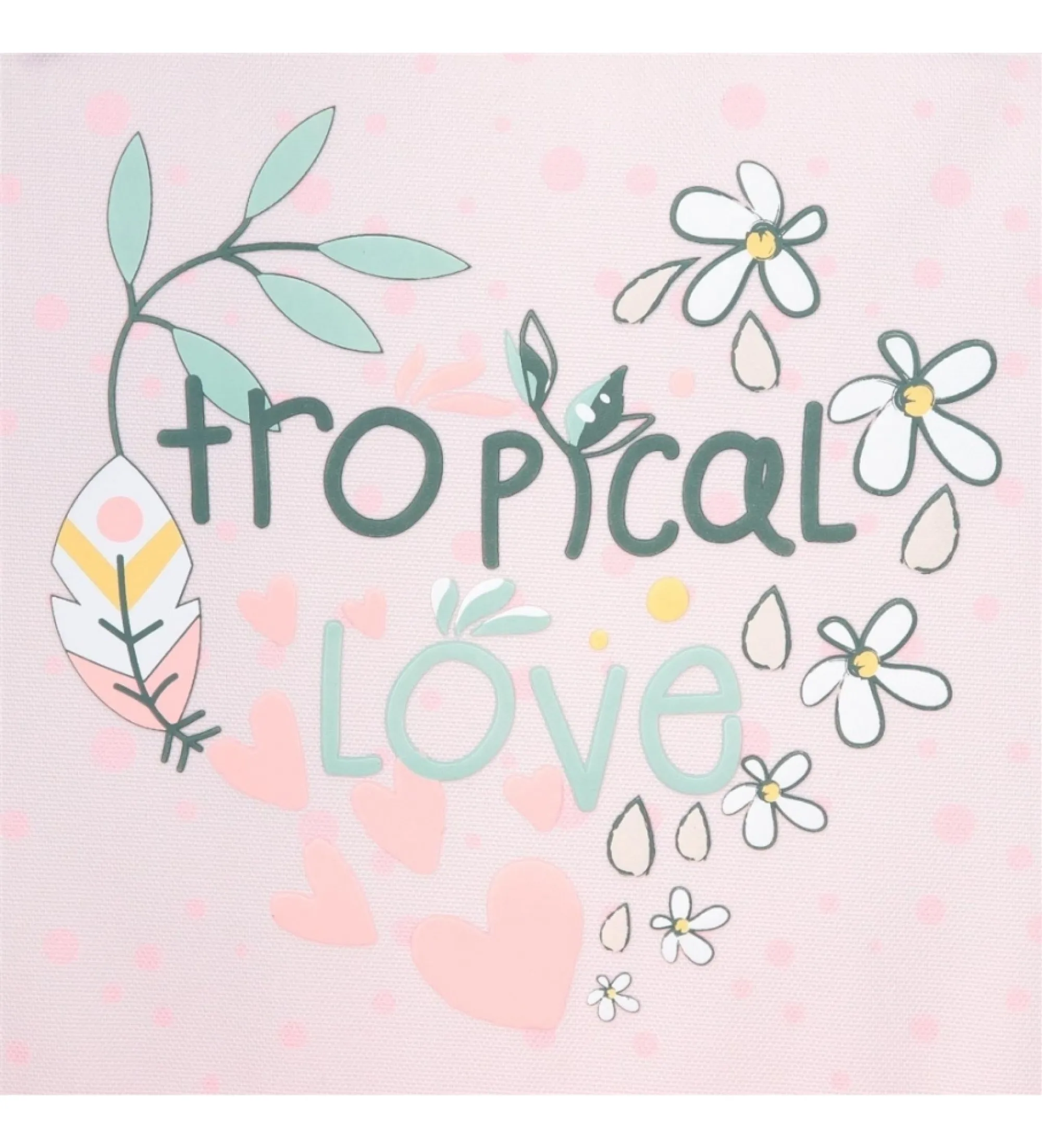 Mochila de paseo Tropical love 32 cm rosa