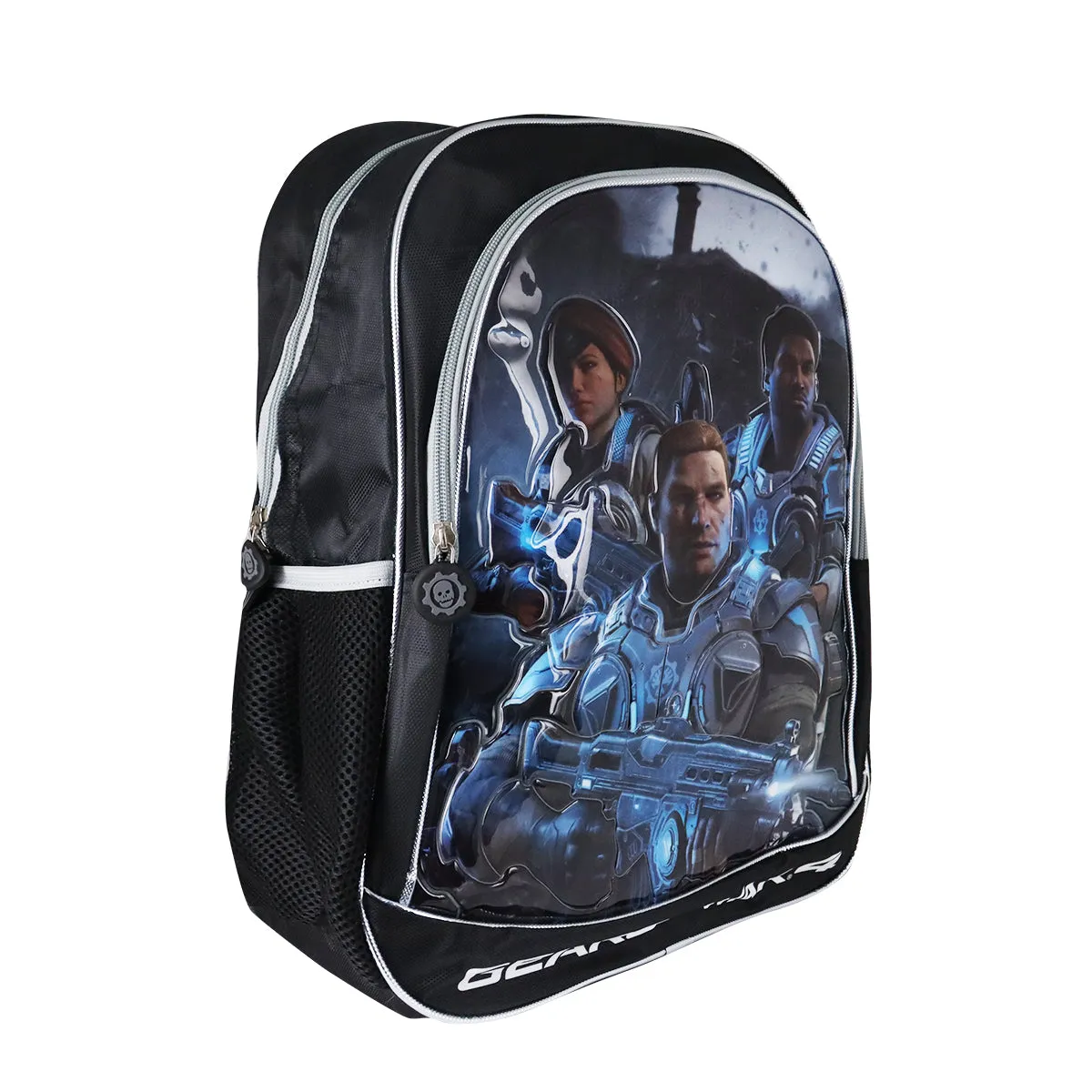 Mochila Escolar con Diseo de Gears of War 4, color Negro
