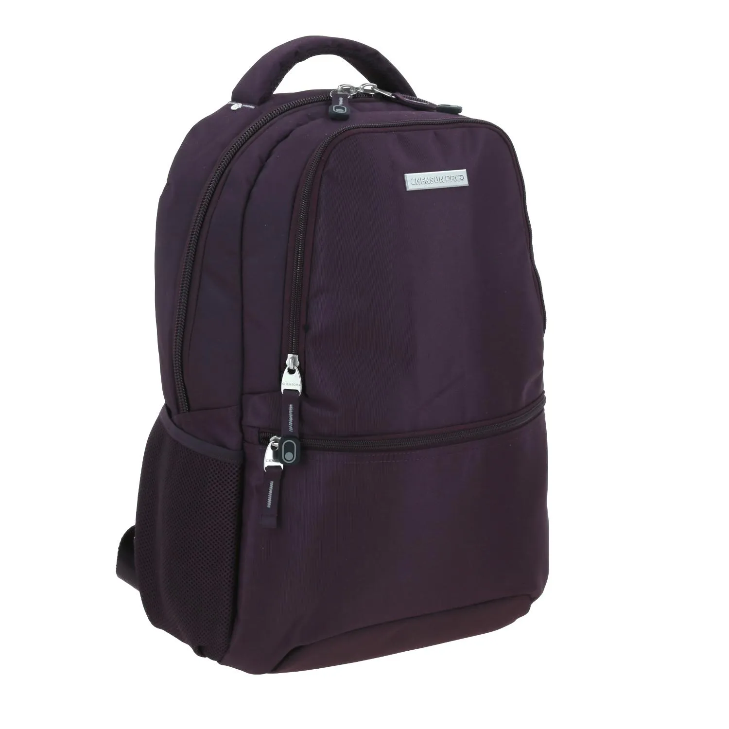 Mochila Grande Chenson Pro Para Mujer Merlot Tinto Con Porta Laptop De Hasta 15.
