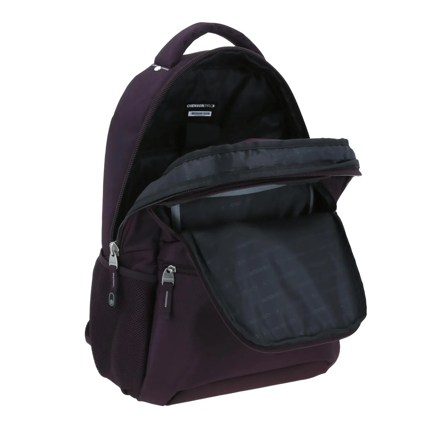 Mochila Grande Chenson Pro Para Mujer Merlot Tinto Con Porta Laptop De Hasta 15.
