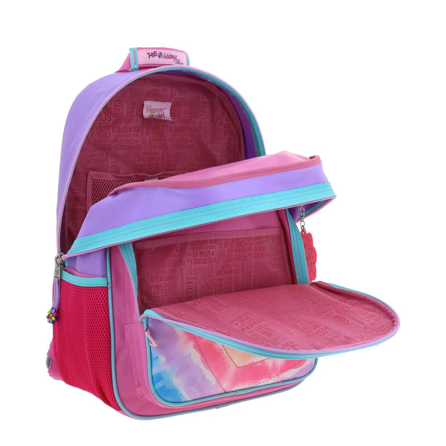 Mochila Rosa Para Nia Con Porta Tablet De Hasta 10 Happy Girl Chenson Lili