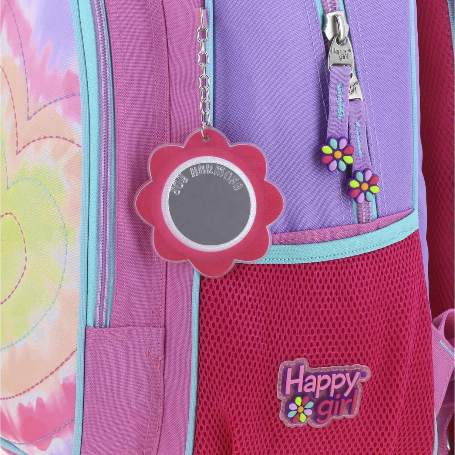 Mochila Rosa Para Nia Con Porta Tablet De Hasta 10 Happy Girl Chenson Lili