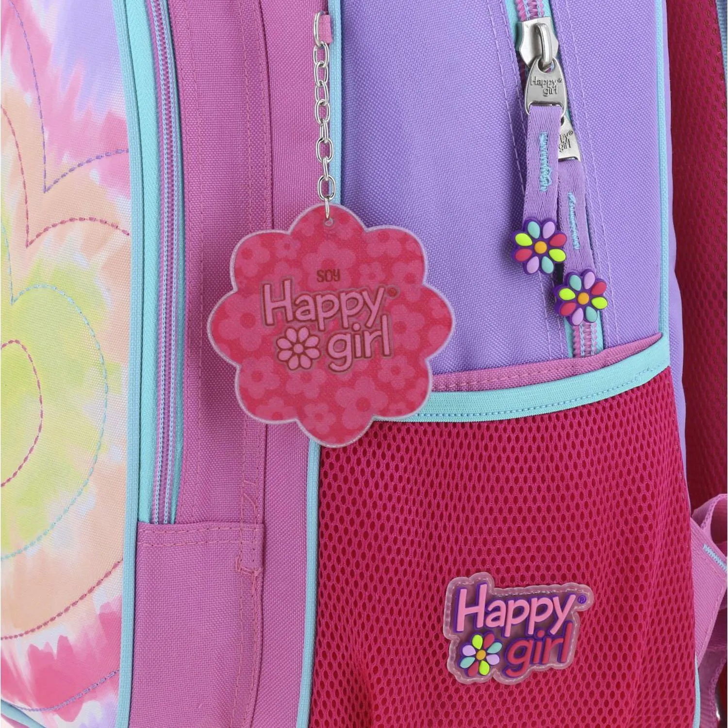 Mochila Rosa Para Nia Con Porta Tablet De Hasta 10 Happy Girl Chenson Lili