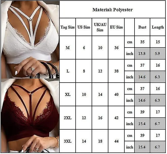 Mujer Deep V Cuello Encaje Push Up Bralette Braerie Lencería Ropa Interior
