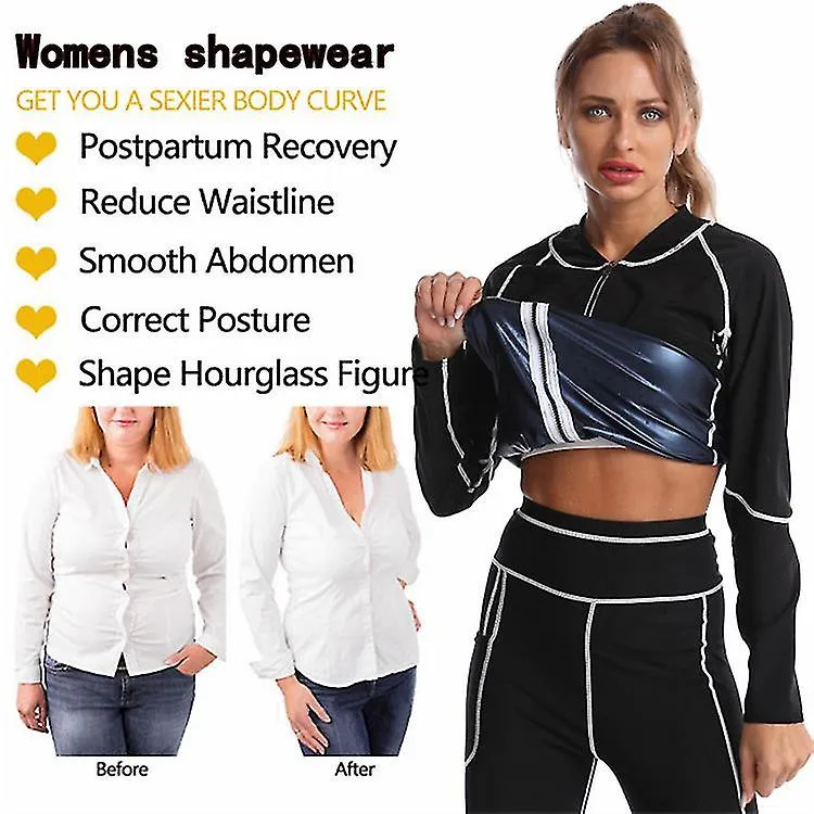 Mujeres Adelgazar sauna Sudaderas Trajes de sudor Tapas quemadoras de grasa Entrenador de cintura Thermo Legging Body Shaper Cha