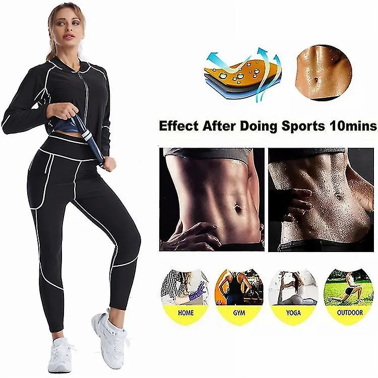 Mujeres Adelgazar sauna Sudaderas Trajes de sudor Tapas quemadoras de grasa Entrenador de cintura Thermo Legging Body Shaper Cha