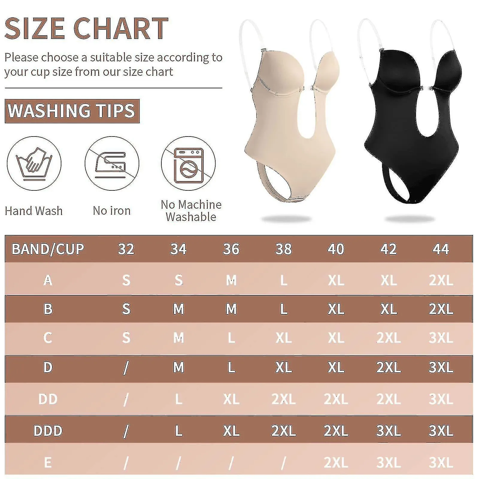 Mujeres Body Shaper Backless Wedding Bodysuit Plunge Bra Bridal Shapewear Lencería