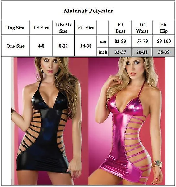 Mujeres Sexy Halter Strappy Bodysuit Lencería Pole Dance Party Lacon Underwear Ropa interior Ropa de noche