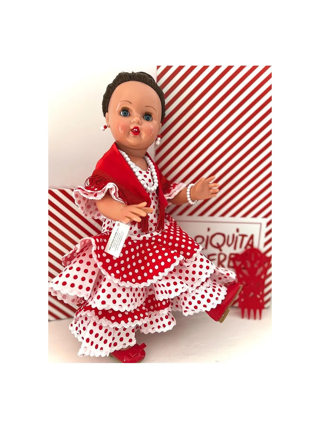 MUñECA MARIQUITA PéREZ SEVILLANA  VINILO 50CM.