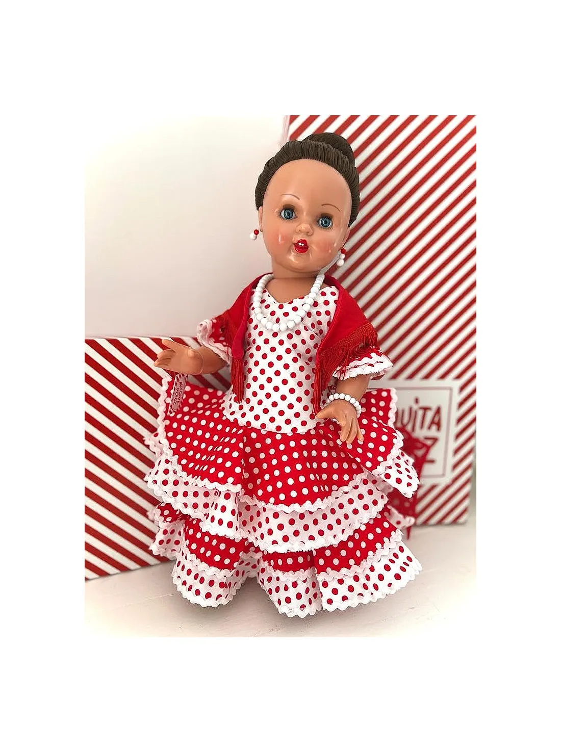 MUñECA MARIQUITA PéREZ SEVILLANA  VINILO 50CM.