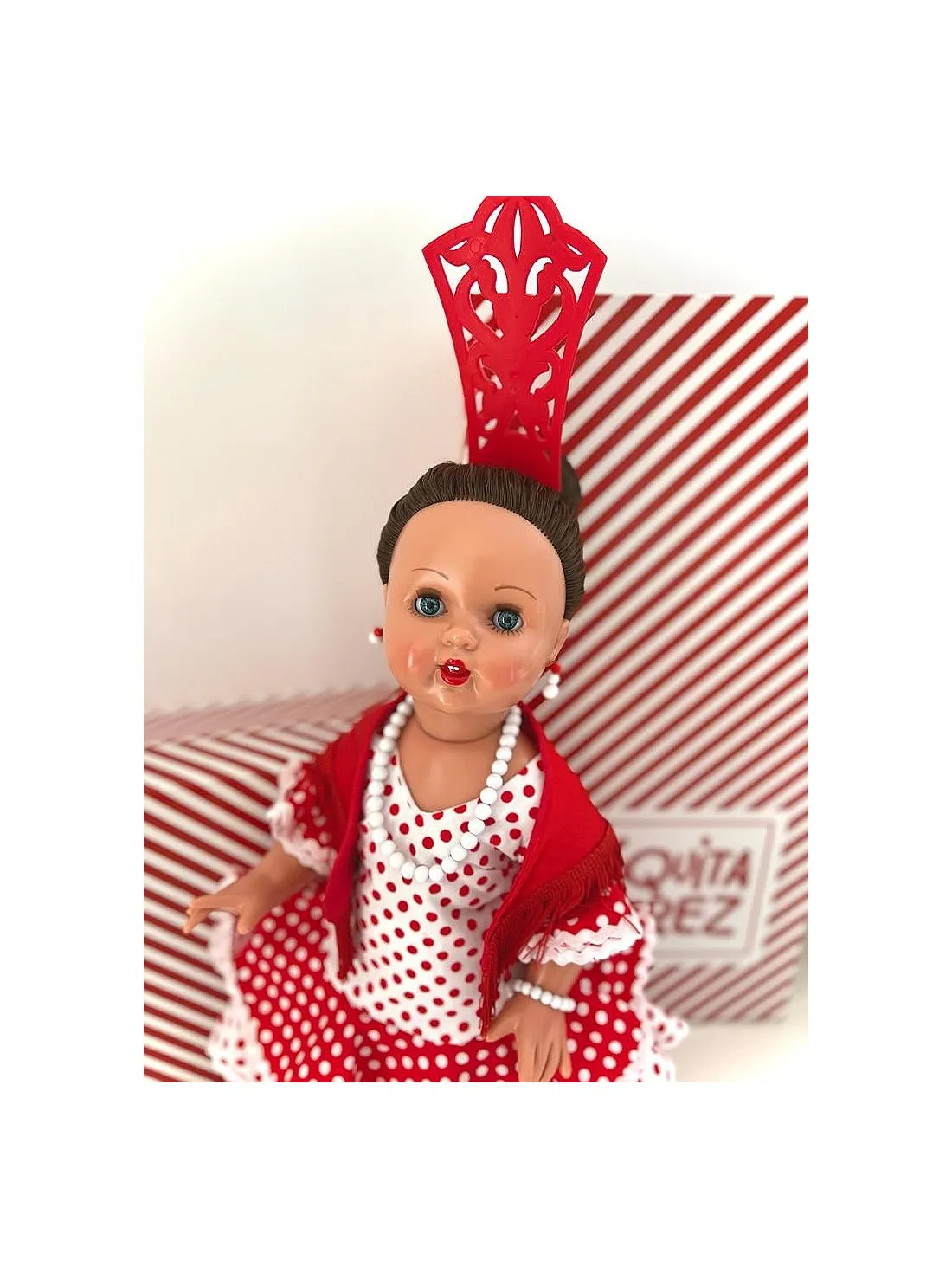 MUñECA MARIQUITA PéREZ SEVILLANA  VINILO 50CM.