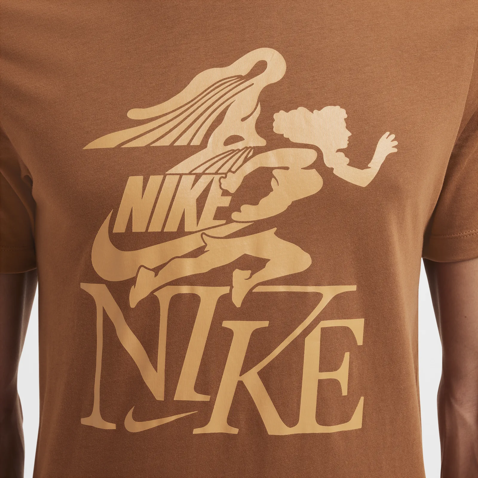 NIKE TSHIRT PRINT BROWN