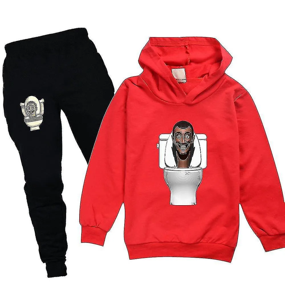 Niños Skibidi Sudadera con capucha para el inodoro Niños pequeños Niños Niñas Skibiditoilet Ropa Sudaderas con capucha Pantalone