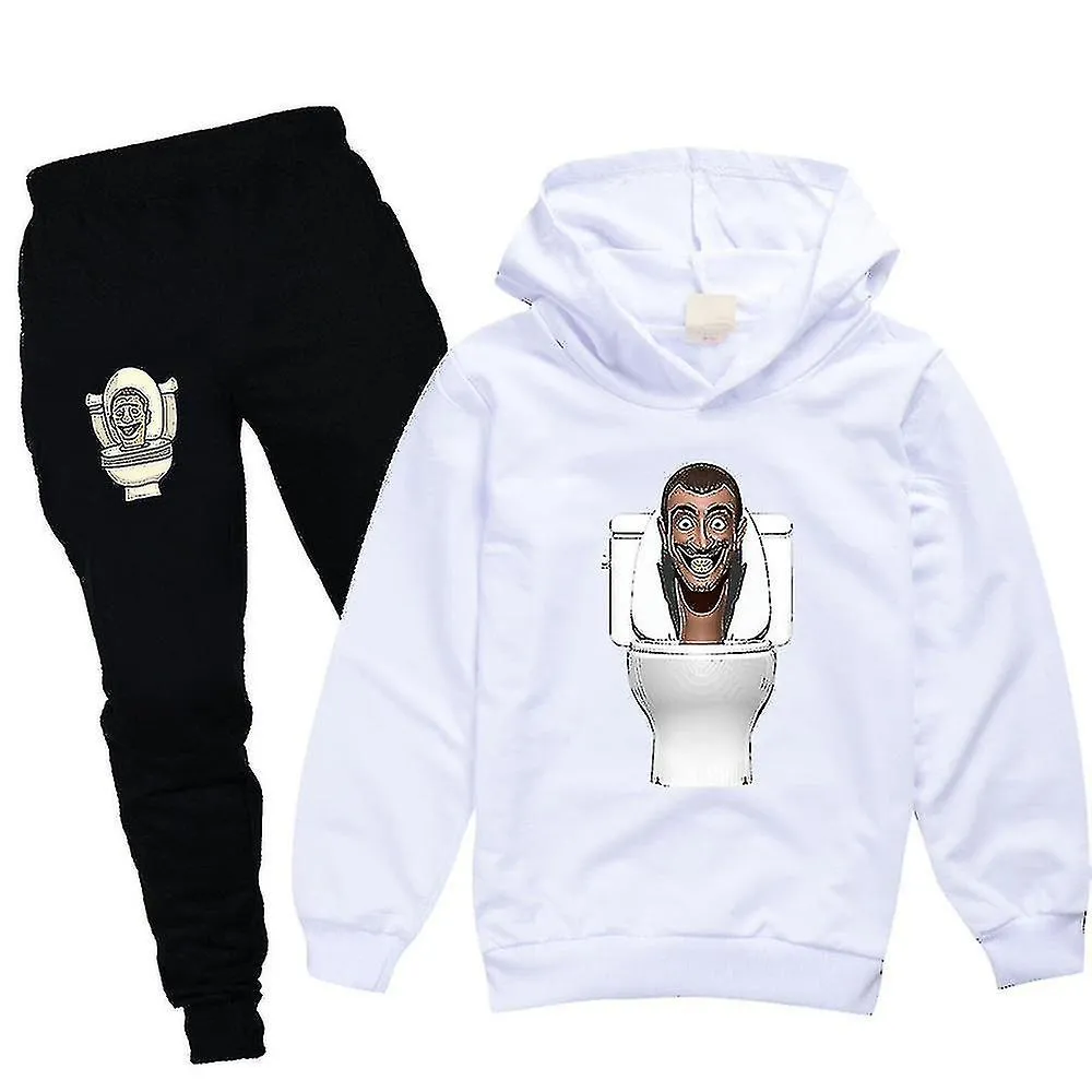 Niños Skibidi Sudadera con capucha para el inodoro Niños pequeños Niños Niñas Skibiditoilet Ropa Sudaderas con capucha Pantalone